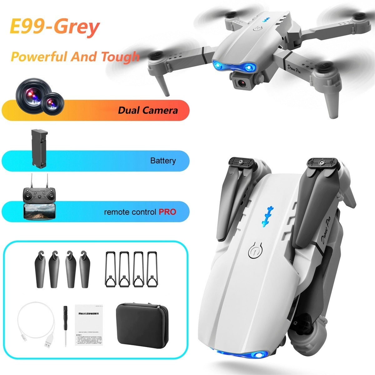 The E99 Dual-camera Drone With Two Batteries
